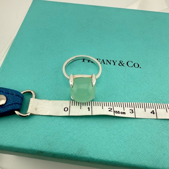 Tiffany & Co. 8ct Chrysoprase Sugar Stack Ring in Sterling Silver Paloma Picasso - Picture 8 of 10